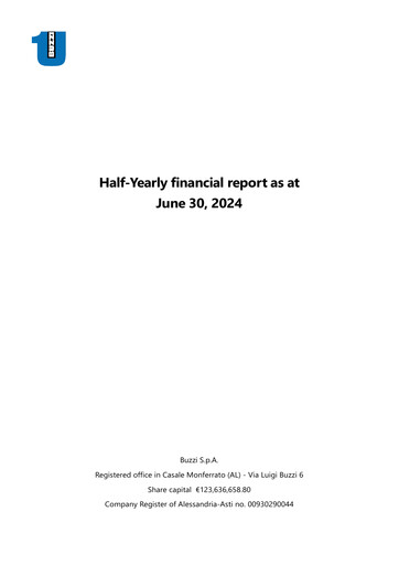 Thumbnail Buzzi Unicem
 Half-year Report 2024-h1