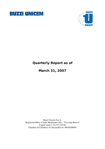 Thumbnail Buzzi Unicem
 Quarterly Report 2007-q1