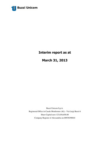 Thumbnail Buzzi Unicem
 Quarterly Report 2013-q1