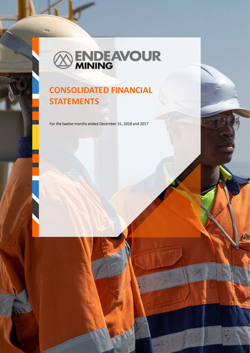 Thumbnail Endeavour Mining Financial Statement 2018