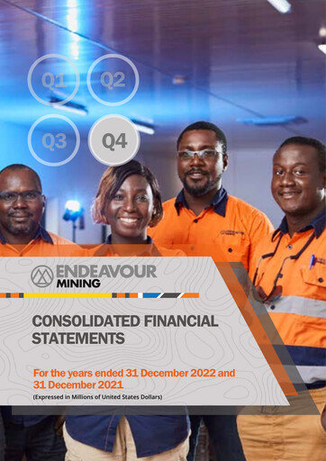 Thumbnail Endeavour Mining Financial Statement 2022