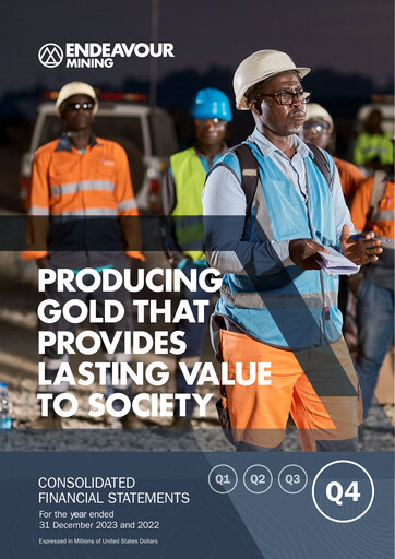 Thumbnail Endeavour Mining Financial Statement 2023