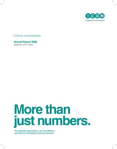 Miniature ICON plc Rapport annuel 2008