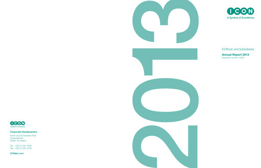 Miniature ICON plc Rapport annuel 2013