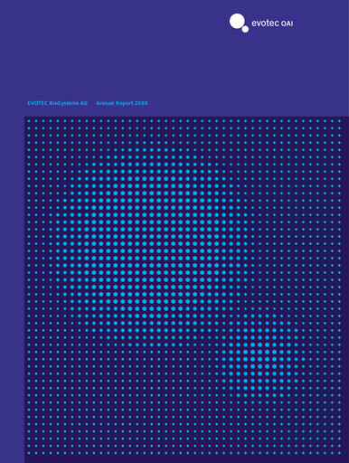 Vorschaubild Evotec Jahresbericht 2000