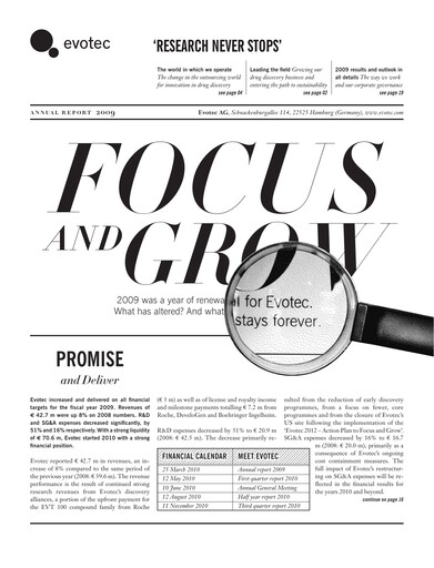 Vorschaubild Evotec Jahresbericht 2009