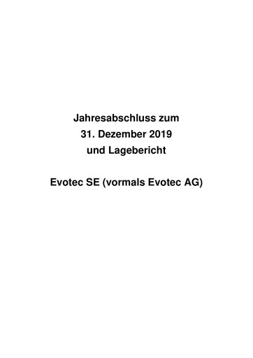 Thumbnail Evotec Financial Statement 2019