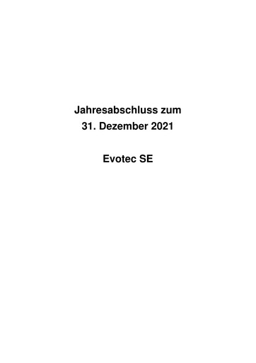 Thumbnail Evotec Financial Statement 2021