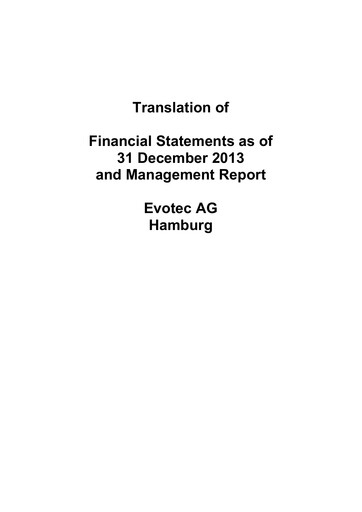 Thumbnail Evotec Financial Statement 2013