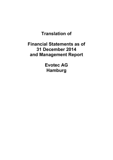 Thumbnail Evotec Financial Statement 2014