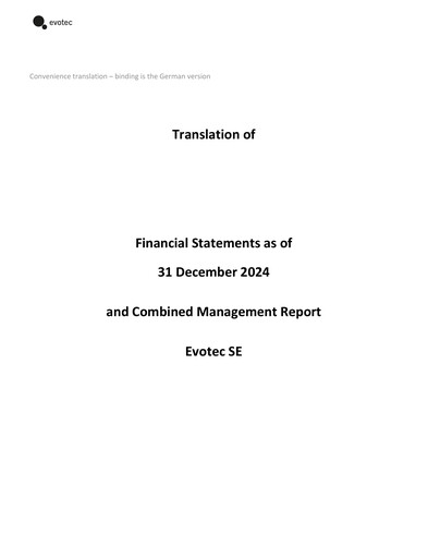 Thumbnail Evotec Financial Statement 2024