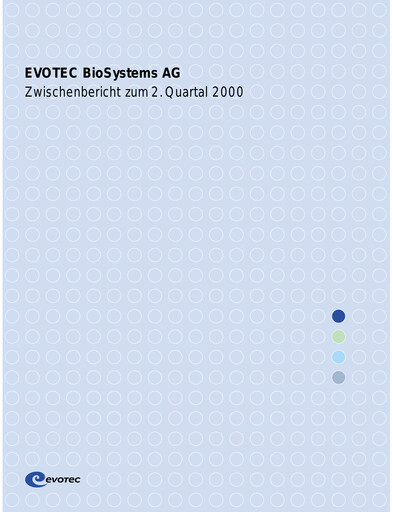 Thumbnail Evotec Half-year Report 2000-h1
