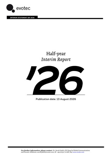 Thumbnail Evotec Half-year Report 2026-h1