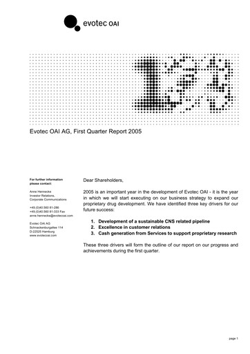 Thumbnail Evotec Quarterly Report 2005-q1