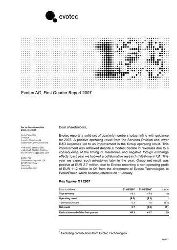 Thumbnail Evotec Quarterly Report 2007-q1