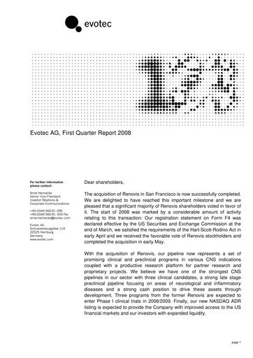 Thumbnail Evotec Quarterly Report 2008-q1