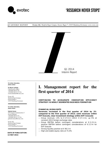 Thumbnail Evotec Quarterly Report 2014-q1