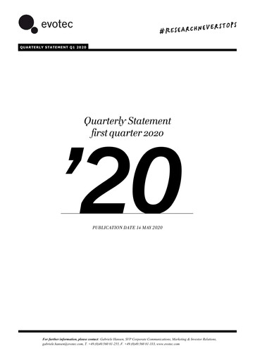 Thumbnail Evotec Quarterly Report 2020-q1
