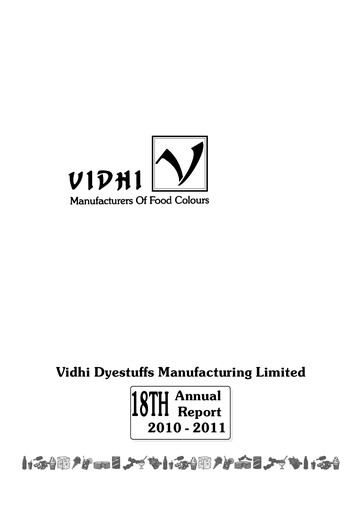 Thumbnail Vidhi Specialty Food
 Annual Report 2010-2011