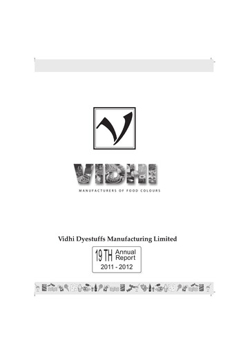 Thumbnail Vidhi Specialty Food
 Annual Report 2011-2012