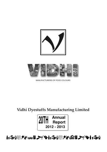 Thumbnail Vidhi Specialty Food
 Annual Report 2012-2013