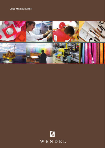 Thumbnail Wendel Annual Report 2006