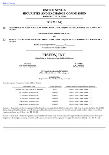 Miniature Fiserv Rapport trimestriel 2021-q2