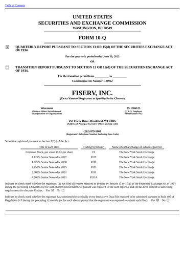 Miniature Fiserv Rapport trimestriel 2023-q2