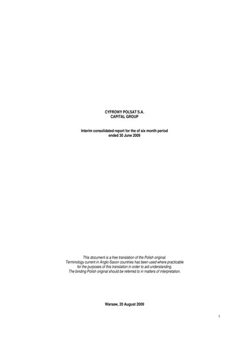 Thumbnail Cyfrowy Polsat
 Half-year Report 2009-h1