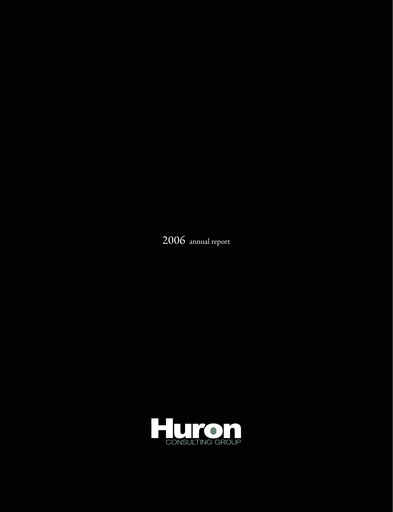 Miniature Huron Consulting Rapport annuel 2006