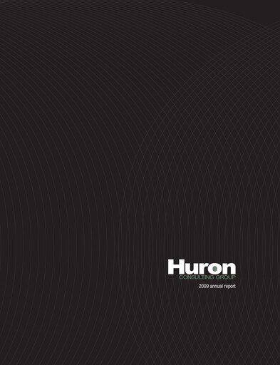 Miniature Huron Consulting Rapport annuel 2009