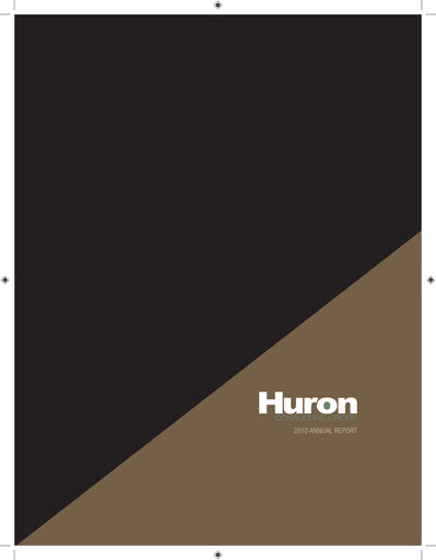 Miniature Huron Consulting Rapport annuel 2010
