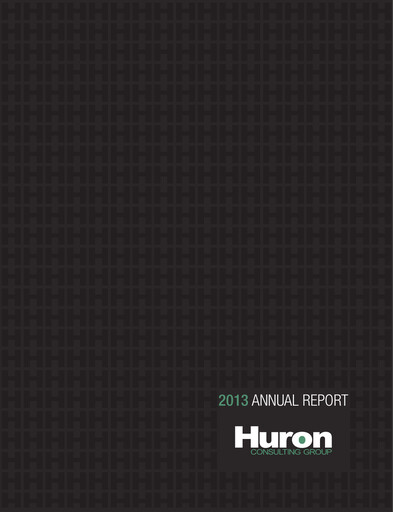 Miniature Huron Consulting Rapport annuel 2013