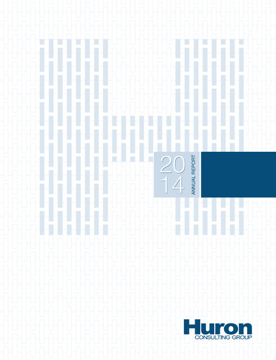 Miniature Huron Consulting Rapport annuel 2014