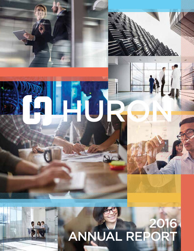 Miniature Huron Consulting Rapport annuel 2016