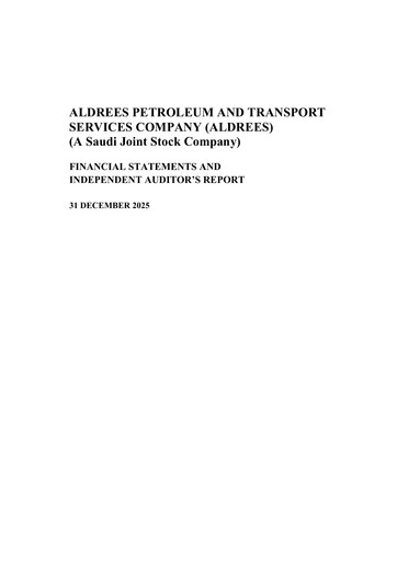 Vorschaubild Aldrees Petroleum and Transport Services Finanzmitteilung 2025
