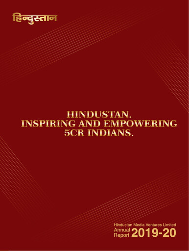 Thumbnail Hindustan Media Ventures Annual Report 2019-2020