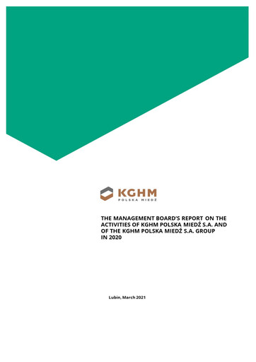 Thumbnail KGHM Polska Miedź
 Financial Report 2020