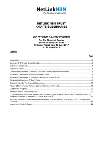 Thumbnail NetLink Trust Financial Statement fy2018