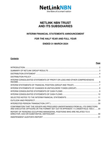 Thumbnail NetLink Trust Financial Statement fy2024