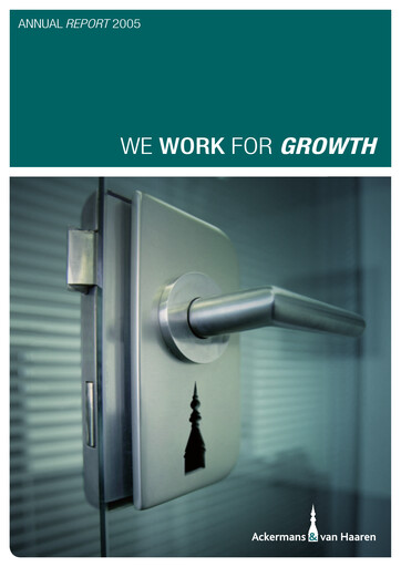 Thumbnail Ackermans & Van Haaren Annual Report 2005