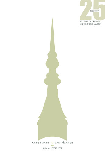 Thumbnail Ackermans & Van Haaren Annual Report 2009