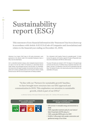 Thumbnail Ackermans & Van Haaren Sustainability Report 2019
