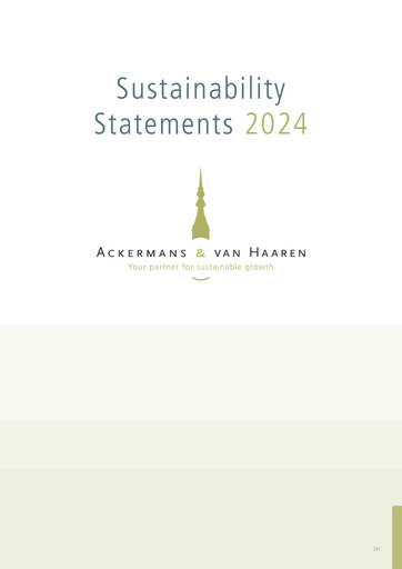 Thumbnail Ackermans & Van Haaren Sustainability Report 2024