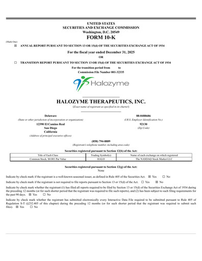 Thumbnail Halozyme Therapeutics Annual Report 2025