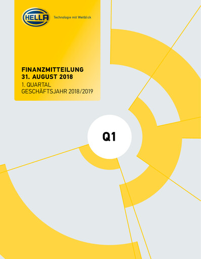 Miniature HELLA Rapport trimestriel 2018-2019-q1