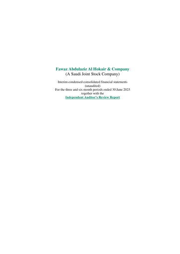 Vorschaubild Cenomi Retail (Fawaz Abdulaziz Al Hokair & Company) Finanzmitteilung 2023-q2