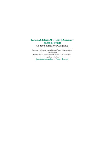 Vorschaubild Cenomi Retail (Fawaz Abdulaziz Al Hokair & Company) Finanzmitteilung 2024-q1