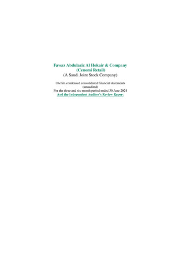 Vorschaubild Cenomi Retail (Fawaz Abdulaziz Al Hokair & Company) Finanzmitteilung 2024-q2