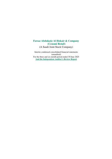 Vorschaubild Cenomi Retail (Fawaz Abdulaziz Al Hokair & Company) Finanzmitteilung 2025-q2